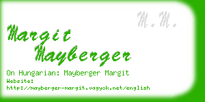 margit mayberger business card